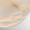 Marmurowa lampa wisząca KEPLER kulisty klosz z kamienia alabastrowego naturalne smugi żyłkowanie LED 15W  3000K QN-KEPLER-1P-M-BG
